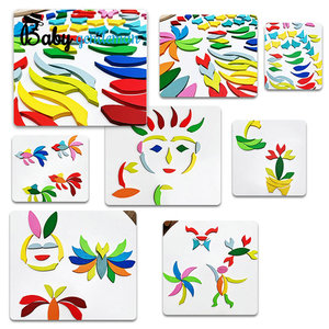 Puzzle en bois en <span class=keywords><strong>spirale</strong></span> arc-en-ciel, blocs de construction géométriques colorés créatifs pour enfants, vente en gros Z14329D - Product Image 5