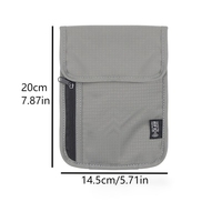 Dompet Perjalanan Grosir Anti-RFID dengan Tali Leher yang Dapat Disesuaikan, Penutup Pelindung ID dengan Ritsleting yang Tahan Lama