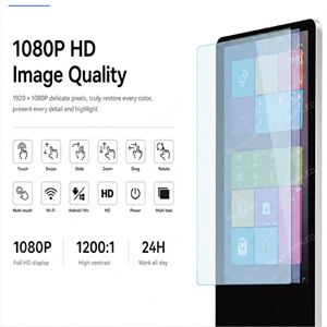 จอแสดงผล LCD ขนาด 65 นิ้ว แบบสัมผัสในอาคาร ความละเอียด 1080HD ตู้คีออสก์แบบตั้งพื้นสำหรับโฆษณาในลิฟต์ ร้านค้าปลีก - Product Image 3