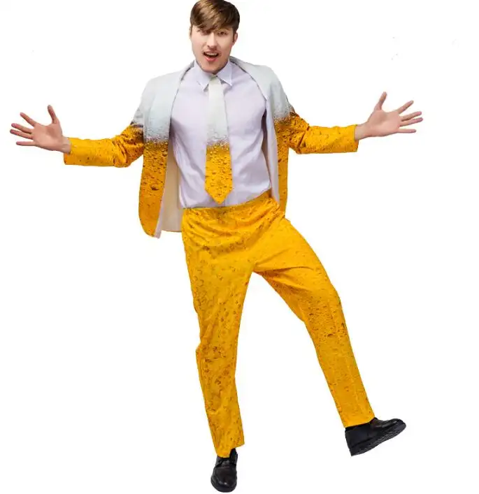 Костюм ecowalson мужской на Октоберфест, карнавальный маскарадный костюм для взрослых, ролевая игра, желтые праздничные костюмы для Co