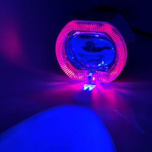 Mini Proyector Bi-LED <span class=keywords><strong>de</strong></span> 2.5 Pulgadas para Faros Delanteros <span class=keywords><strong>de</strong></span> Motocicleta, Lentes DRL, Ojos <span class=keywords><strong>de</strong></span> <span class=keywords><strong>Demonio</strong></span>, Actualización H4 H7, Ojos <span class=keywords><strong>de</strong></span> Ángel, Aluminio RGB - Product Image 4