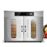 Topverkochte commerciële fruitdroger met 32 trays, 304 roestvrij staal, regelbare temperatuur 30-90°C, hoge capaciteit voor fruit