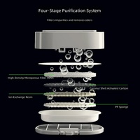 Fontaine à eau intelligente pour chat en acier inoxydable 32L à activation par induction, distributeur d'eau pour animaux de compagnie avec filtration et circulation pour un flux d'eau frais