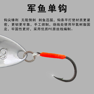 Señuelo giratorio de 20g, metal, anzuelo simple, electrochapado en plata, para pesca de macarela - Product Image 3