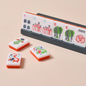 Tessere Mahjong Americane TCU Texas Christian University, 160 Pezzi in Acrilico Inciso Monostrato, Set da Viaggio West White, Pronta Consegna - Product Image 4