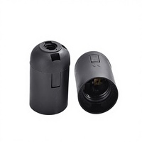 Support de lampe à cassette E27 en plastique, accessoires d'éclairage LED à vis, accessoires de lustre, corps de lampe, support de lampe noir et blanc CE