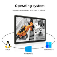 Panel PC Industrial con Pantalla Táctil Capacitiva Integrada Sin Ventilador, IP65, Compatible con Android, Linux, Ubuntu, 18.5 Pulgadas, Intel Core I5