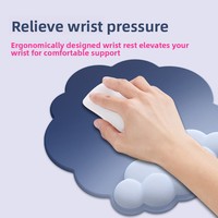 Support de clavier nuage dégradé transfrontalier, support de poignet en mousse à mémoire de forme et silicone, tapis de souris, support de poignet de bureau en gros