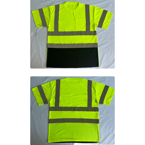 Chemise de sécurité haute visibilité à séchage rapide et anti-humidité, t-shirt de travail réfléchissant pour travaux industriels CE EN ISO 20471 - Product Image 3