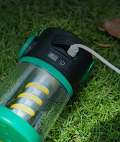 Lanterne solaire de camping 2000mAh, lampe de tente LED rechargeable, lampe portable d'extérieur, banque d'alimentation USB, suspension à 360°