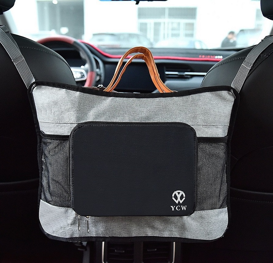 Многофункциональный автомобильный Органайзер, сетчатый Карманный держатель для сумки, автомобильный органайзер для хранения