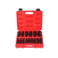 Clé à chocs pneumatique, jeu de douilles à cliquet, kit d'outils de réparation automobile robuste, outils manuels hexagonaux en acier
