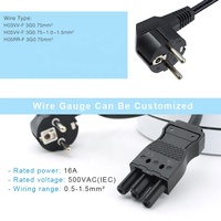 Europäisches Schuko-Stecker auf VDE-Stecker Stromkabel für Industrielle Anwendungen mit Kupferleiter und PVC-Isolierung