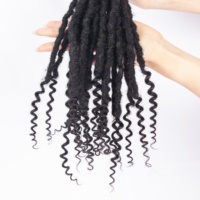Vente en gros Fait à la main Deep Goddess Locs Crochet 100% cheveux humains Dreadlocks Extensions 0.6cm 8-26 pouces