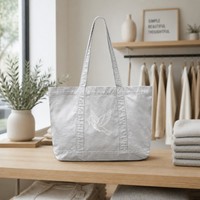 Sac fourre-tout en toile de coton recyclé, robuste, durable et réutilisable, adapté à l'usage quotidien des femmes