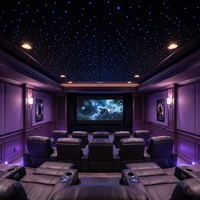Kit d'éclairage d'ambiance cinéma maison 5W, lumière RGB, fibre optique, plafond étoilé