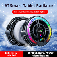 Great Roc OEM Vente en gros Radiateur de refroidissement magnétique en métal pour tablette à commande IA, avec ventilateur RGB, pour bureau, téléphone et iPad