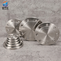 Bride aveugle en acier inoxydable PN16 DN25 DN32 DN50 DN65 304/316L RF, plaque aveugle forgée pour pipeline, DTC Company FL-PN16-011