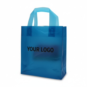 Bolsa de Compras de Plástico HDPE Personalizable con Asa de Lazo Suave, Transparente, Gruesa y Pequeña, con Impresión de Logotipo - Product Image 1