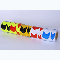 Ruban de signalisation de sécurité réfléchissant auto-adhésif double face rouge/blanc en acrylique, étanche, durable, pour marquage au sol ESD