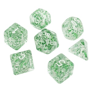 Bán Sỉ Bộ 7 Con Xúc Xắc Đa Diện Trong Suốt Dnd Rgp Màu Xanh Lam Lấp Lánh Màu Xanh Lá Cây Màu Hồng Hoặc Tùy Chỉnh Nhiều Màu Cho Trò Chơi Casino Trên Bàn - Product Image 4