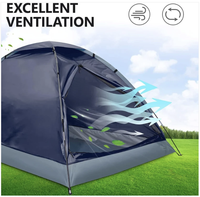 Tente de camping gonflable personnalisée en tissu Oxford pour 2 personnes, ultralégère, imperméable, coupe-vent, en forme de dôme, pour la plage, la pêche, la randonnée en plein air