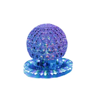 Bola lampu efek dj pesta ulang tahun keluarga mini portabel bola lampu led disko panggung warna-warni RGB putar hemat energi
