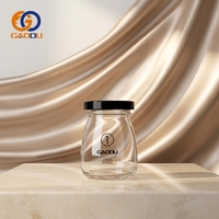 Botol Jus Kaca Bening Berkualitas Makanan Grade Food Grade 150ml 250ml 500ml 1L, Botol Susu Kaca dengan Tutup Logam, Botol Minuman