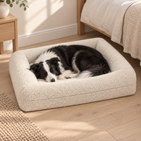 Lit orthopédique de luxe personnalisé pour chiens et chats, mousse à mémoire de forme, housse amovible, lavage mécanique, fond antidérapant, doux