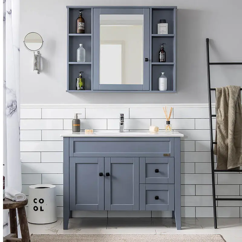 Modern Bathroom Vanity Cabinet Sets Bathroom Sinks With 5mm Mirrored Cabinets