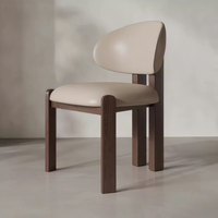 Chaise de salle à manger en bois massif de style italien, chaise à dossier de luxe léger, chaise de bureau à domicile, chaise minimaliste pour hôtel, maquillage et loisirs