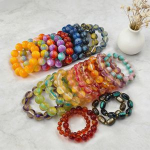 Collection de Bracelets Élastiques Ronds Scintillants en Résine Dorée Polarisée, Effet Nébuleuse Étoilée Dégradée - Product Image 3