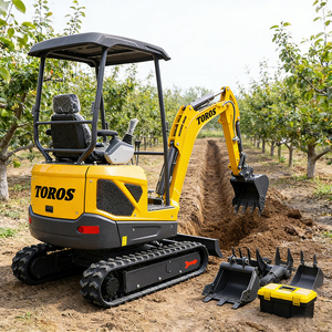 1 Ton 2 Ton Mini Excavator Enclosed Cab Hydraulic <strong>Quick</strong> <strong>Coupler</strong> for Fast Attachment Construction EPA Crawler Digger Farm Used - Product Image 6