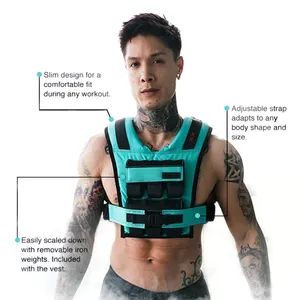 Gilet lesté d'entraînement tactique <span class=keywords><strong>RS</strong></span> Fitness, gilet lesté réglable adapté à tous les types de sports de musculation - Product Image 3