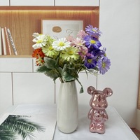 Bouquet de 10 têtes de marguerites en soie, fleurs artificielles, tiges florales pour mariage, fête, banquet, centre de table, décoration de la maison