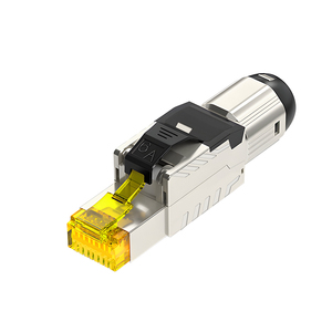 Conector RJ45 <span class=keywords><strong>STP</strong></span> 8P8C Cat <span class=keywords><strong>6</strong></span>, Conector de cabeza de Cable Ethernet chapado en oro para conectores de red RJ 45, enchufe CAT6, nuevo - Product Image 1