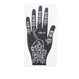 Dalam stok sementara tato Henna stensil Template cat wajah stensil seni tubuh stiker stensil Henna