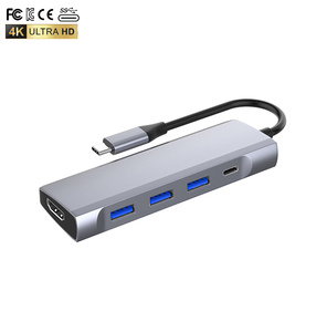 5in1 Type C Hub Ultra-<span class=keywords><strong>Slim</strong></span> Data USB Splitter hub hdmi avec 3USB3.0 + PD + 4K HDMI pour Book Laptop Surface <span class=keywords><strong>PS4</strong></span> Drive Flash Drive - Product Image 6
