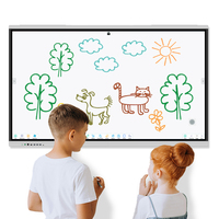 Pizarra Interactiva Digital de 98 Pulgadas, 4K UHD, IR Antideslumbrante, Pantalla Multitáctil de 20/40 Puntos, Cámara de 13MP para K12 y Nivel Medio