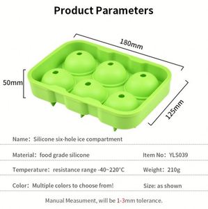 Food Grade Eco-Friendly Silicone Ice <b>Cube</b> Tray With Lid Easy Release BPA Free Sphere Mold for Whiskey Bar Dishwasher Safe - Product Image 2