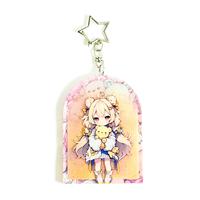 Porte-clés et breloques personnalisés en acrylique, écologiques, avec photo numérique, à paillettes liquides flottantes, épaissis, en plastique, thème anime et dessin animé