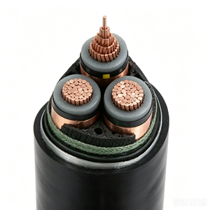 Câble MV blindé en cuivre 3 conducteurs XLPE 8,7/15 kV vers 26/35 kV, <span class=keywords><strong>gaine</strong></span> PVC, IEC 60840, pour <span class=keywords><strong>pose</strong></span> en sous-station - Product Image 1