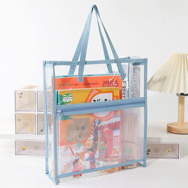 Bolsa para documentos con cremallera de PVC [azul]