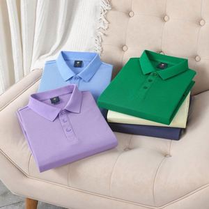 LCC823 High Quality Custom LOGO Polo Work Clothes Blank Plain Cotton Mens Business Employee Golf Polo Shirt With Embroidery Logo - Product Image 5