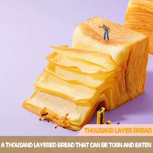 Pain à la farine de blé blanc doux de haute qualité avec beurre ajouté lait oeuf sucré mille couches toast déchiré à la main - Product Image 5