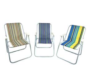 Chaise longue de plage pliable en métal moderne et confortable, design compact pour les escapades estivales, Sillas De Playa - Product Image 2