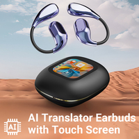 2025 écouteurs intelligents TWS Pro alimentés par l'IA Fit IOS Android instantané 144 langues traduites en temps réel écouteurs de traduction HD à oreille ouverte