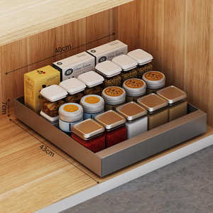 Fourniture chinoise armoires de cuisine sous étagère glissière stockage accrocher tirer armoire organisateur extensible <span class=keywords><strong>tiroir</strong></span> coulissant pour la cuisine - Product Image 2
