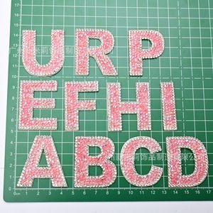 Patch thermocollant en strass et perles, lettre initiale A-<span class=keywords><strong>Z</strong></span>, alphabet scintillant, lettres anglaises en strass et perles - Product Image 2