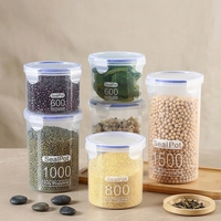 Contenants de stockage alimentaire en plastique avec couvercles, pour l'organisation de la cuisine et du garde-manger, boîtes pour céréales et aliments secs